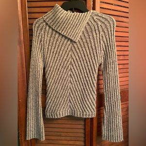 SO Ribbed Sweater, Brown and Beige, sz S